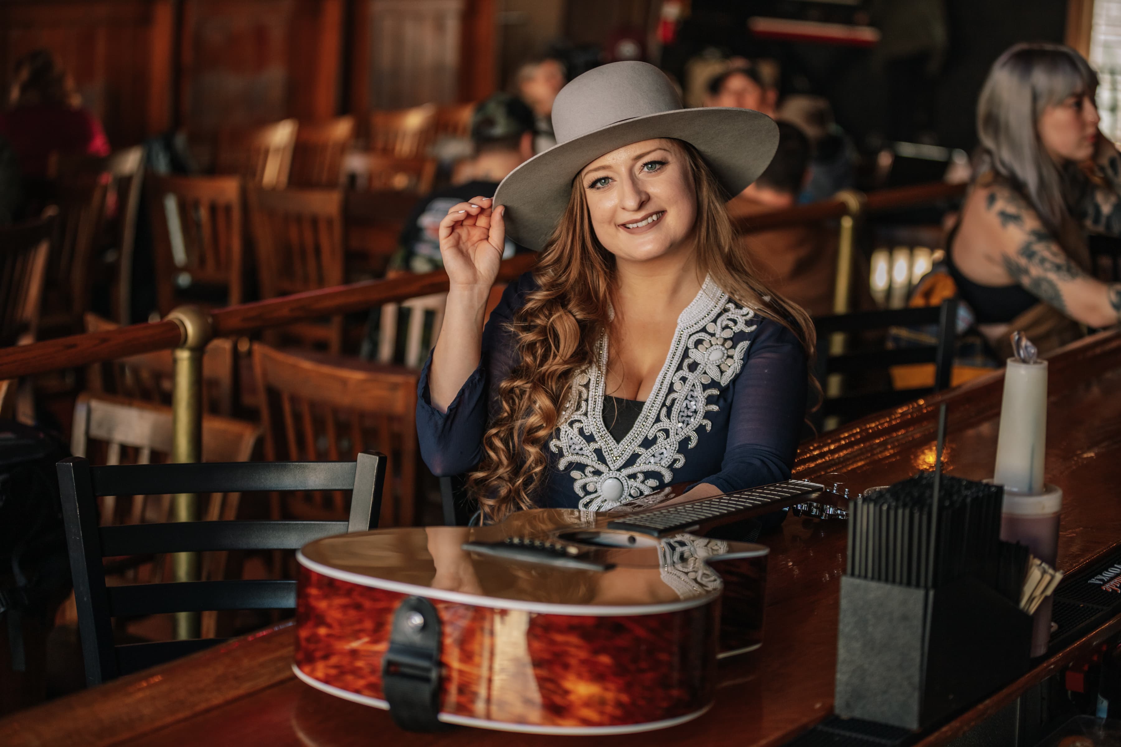 Kitty Mae cowboy hat portrait