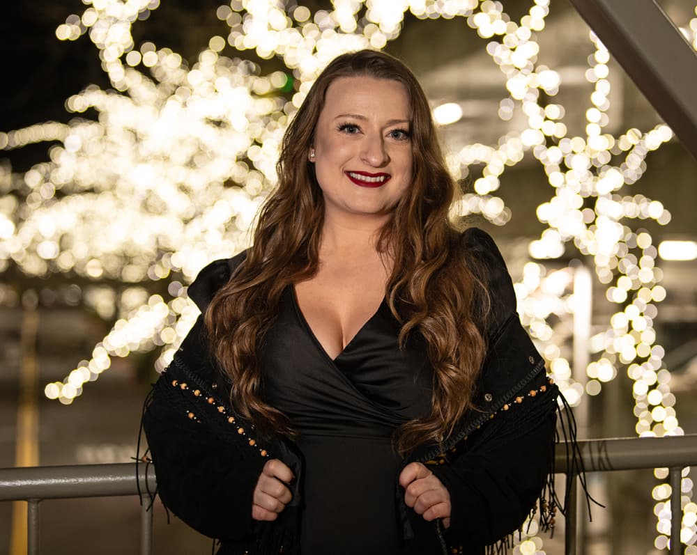 Kitty Mae city lights portrait